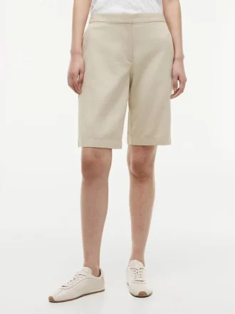 Bermudashorts i linneblandning, 28 cm