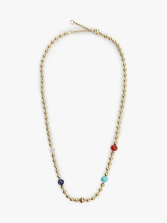 Boho-halsband med flerfärgade pärlor