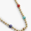 Boho-halsband med flerfärgade pärlor