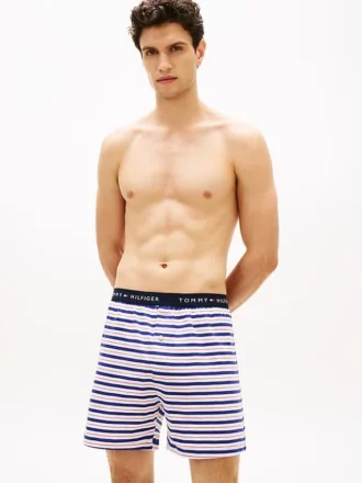 Boxershorts i tryckt stickat