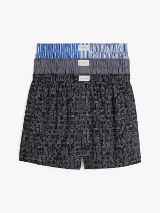 Boxershorts med vävt logo, 3-pack