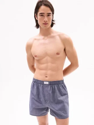 Boxershorts med vävt logo, 3-pack