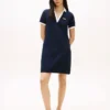 Broderad Hilfiger Script-poloklänning Broderad Hilfiger Script-poloklänning
