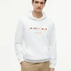 Broderad hoodie med nautiska flaggor
