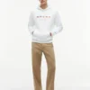 Broderad hoodie med nautiska flaggor