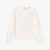 Broderad sweatshirt med hål Broderad sweatshirt med hål