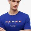 Broderad T-shirt med sjöfartsflagga
