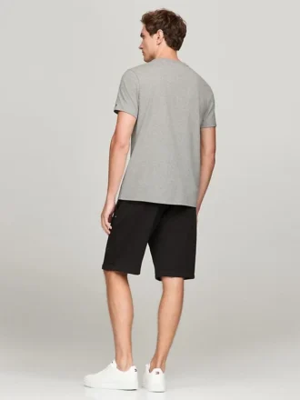 Broderad T-shirt med Tommy-logotyp i smal passform