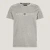 Broderad T-shirt med Tommy-logotyp i smal passform Broderad T-shirt med Tommy-logotyp i smal passform