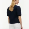 Broderad topp i blandmaterial med hålbroderi Broderad topp i blandmaterial med hålbroderi