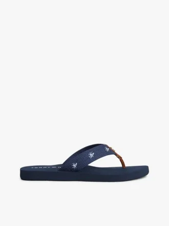 Broderade flip-flops i monogramcanvas