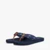 Broderade flip-flops i monogramcanvas