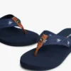 Broderade flip-flops i monogramcanvas