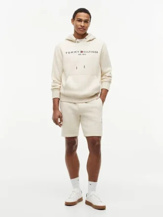 Broderade Tommy-logotyp-sweatshorts