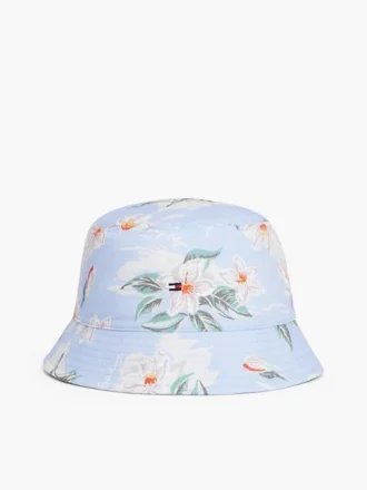 Buckethat med blommönster
