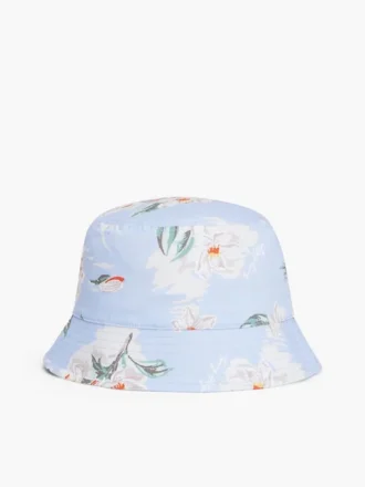 Buckethat med blommönster