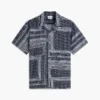 Camp-skjorta med bandana-patchwork i klassisk passform
