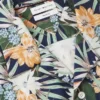 Camp-skjorta med tropiskt blommönster i normal passform