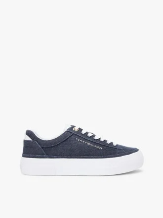 Canvas-sneakers med plattform
