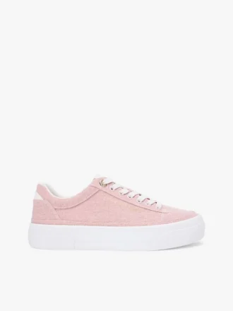 Canvas-sneakers med plattform