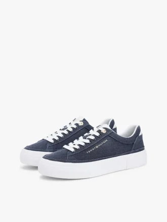 Canvas-sneakers med plattform