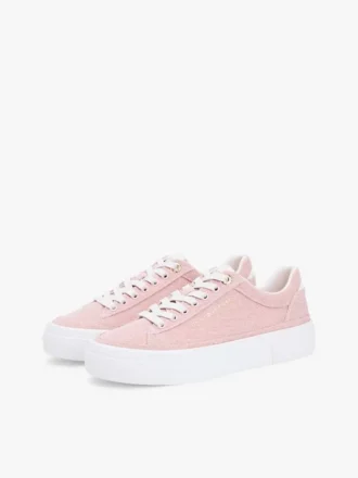 Canvas-sneakers med plattform