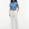 Chambray-skjorta med puffärmar Chambray-skjorta med puffärmar