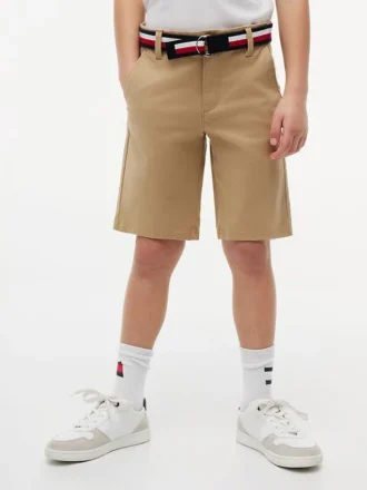 Chinoshorts med bälte för barn