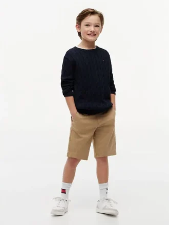 Chinoshorts med bälte för barn