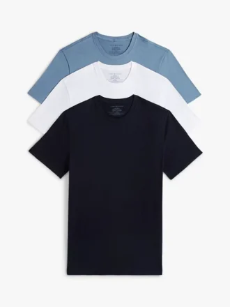 Cotton Classics Rundhalsad undertröja, 3-pack