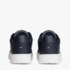 Court-sneakers i blandat läder Court-sneakers i blandat läder