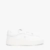 Court-sneakers i kornigt läder Court-sneakers i kornigt läder