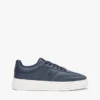 Court-sneakers i kornigt läder Court-sneakers i kornigt läder