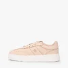 Court-sneakers i kornigt läder Court-sneakers i kornigt läder