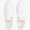 Court-sneakers i läder med metallic-detaljer Court-sneakers i läder med metallic-detaljer