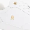 Court-sneakers i läder med metallic-detaljer Court-sneakers i läder med metallic-detaljer