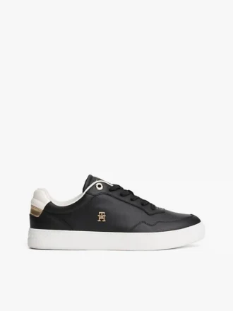 Court-sneakers i metallicläder Court-sneakers i metallicläder
