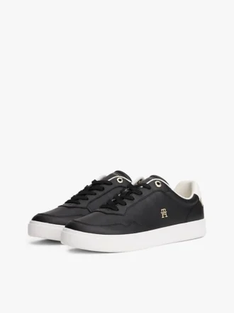 Court-sneakers i metallicläder Court-sneakers i metallicläder