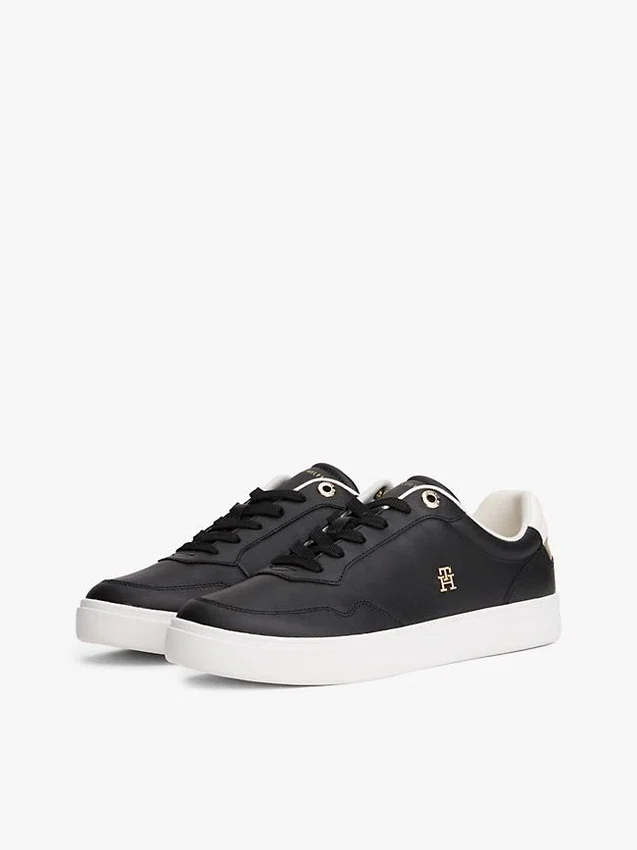 Court-sneakers i metallicläder Court-sneakers i metallicläder