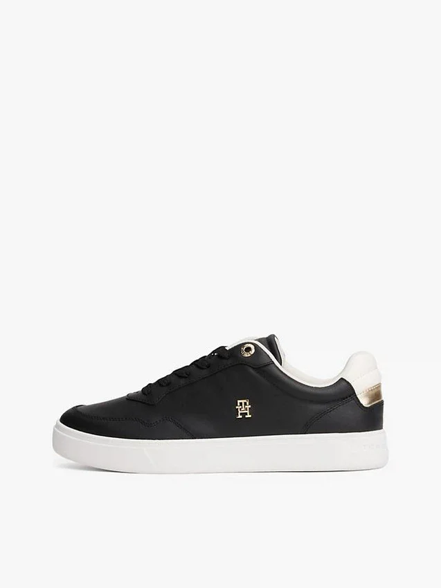 Court-sneakers i metallicläder Court-sneakers i metallicläder