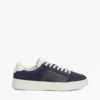 Court-sneakers med ton-i-ton-logotyp