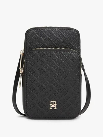 Crossbody-telefonfodral med monogram över hela ytan