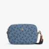 Crossbody-väska i denim med flaggtryck över hela ytan Crossbody-väska i denim med flaggtryck över hela ytan