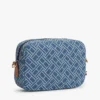 Crossbody-väska i denim med flaggtryck över hela ytan Crossbody-väska i denim med flaggtryck över hela ytan