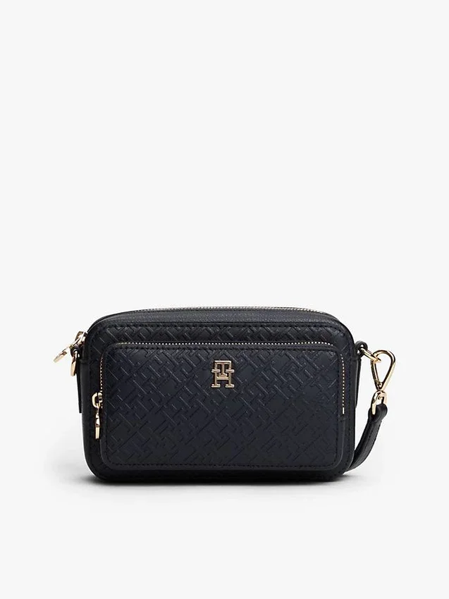 Crossbody-väska med präglad monogram över hela ytan Crossbody-väska med präglad monogram över hela ytan