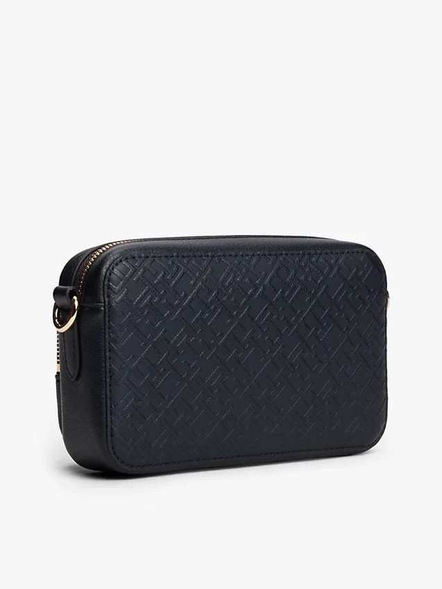 Crossbody-väska med präglad monogram över hela ytan Crossbody-väska med präglad monogram över hela ytan