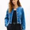 Damjacka i mediumtvättad denim