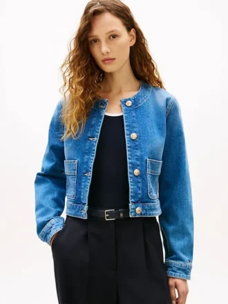 Damjacka i mediumtvättad denim