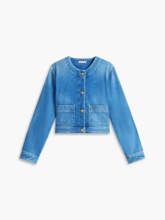 Damjacka i mediumtvättad denim