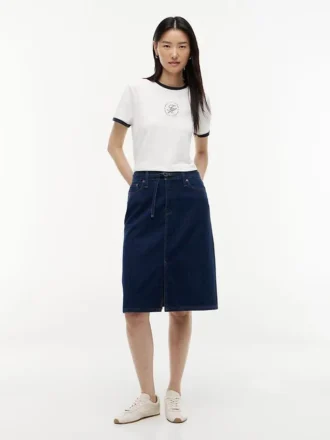 Denimkjol med bälte